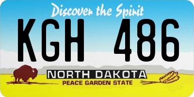 ND license plate KGH486