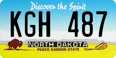 ND license plate KGH487