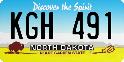 ND license plate KGH491