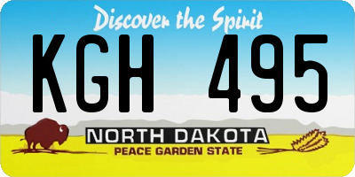 ND license plate KGH495