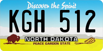 ND license plate KGH512