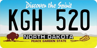 ND license plate KGH520