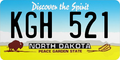 ND license plate KGH521