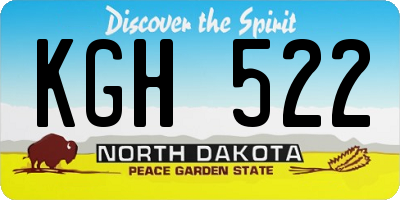 ND license plate KGH522