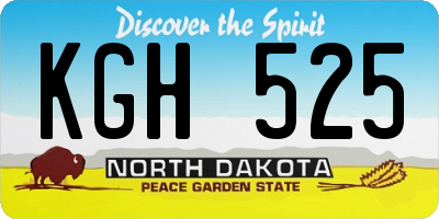 ND license plate KGH525
