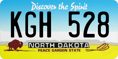 ND license plate KGH528
