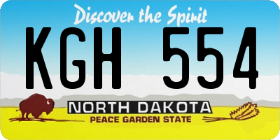 ND license plate KGH554
