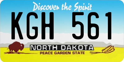 ND license plate KGH561