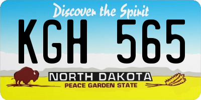 ND license plate KGH565
