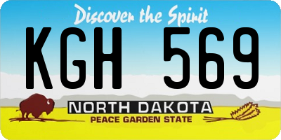 ND license plate KGH569