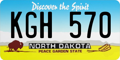 ND license plate KGH570