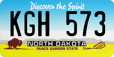 ND license plate KGH573
