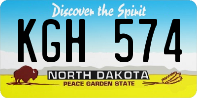 ND license plate KGH574