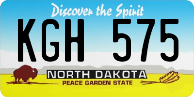 ND license plate KGH575