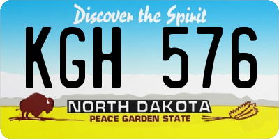 ND license plate KGH576