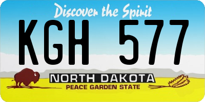 ND license plate KGH577