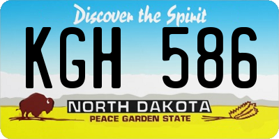 ND license plate KGH586