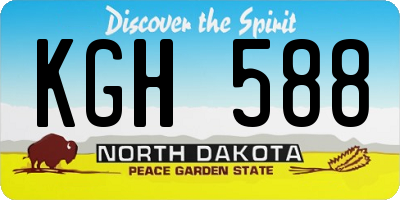 ND license plate KGH588