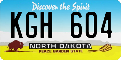 ND license plate KGH604