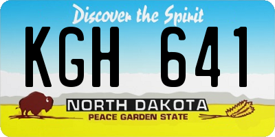 ND license plate KGH641