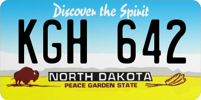 ND license plate KGH642