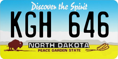 ND license plate KGH646