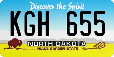 ND license plate KGH655