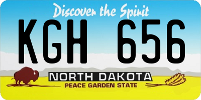 ND license plate KGH656