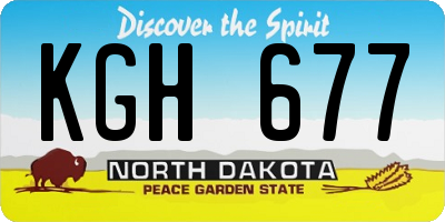 ND license plate KGH677