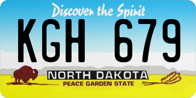 ND license plate KGH679