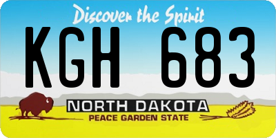 ND license plate KGH683