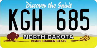 ND license plate KGH685