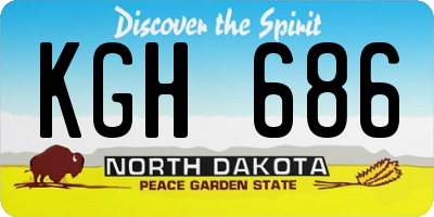 ND license plate KGH686