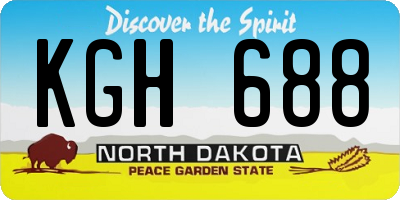 ND license plate KGH688
