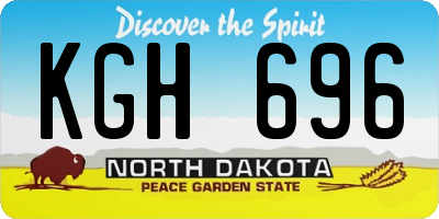 ND license plate KGH696