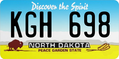 ND license plate KGH698