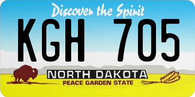 ND license plate KGH705