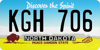 ND license plate KGH706