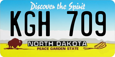 ND license plate KGH709