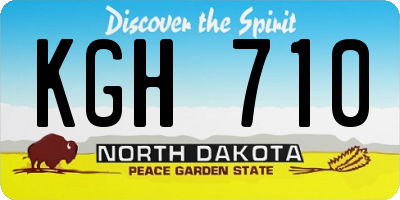 ND license plate KGH710