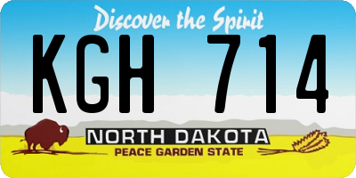 ND license plate KGH714