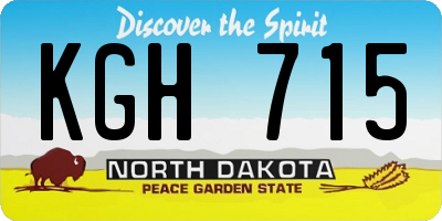 ND license plate KGH715