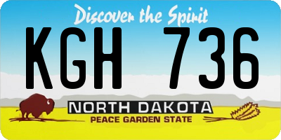 ND license plate KGH736