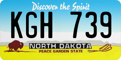 ND license plate KGH739