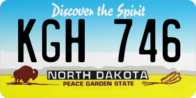ND license plate KGH746