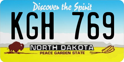 ND license plate KGH769