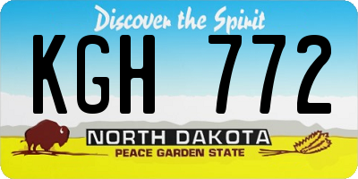 ND license plate KGH772