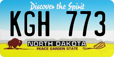 ND license plate KGH773