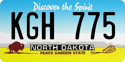 ND license plate KGH775