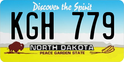 ND license plate KGH779